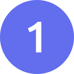 a blue circle icon with a white 1 in the middle