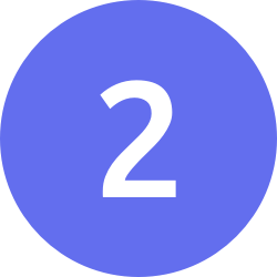 a blue circle icon with a white 2 in the middle