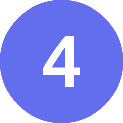 a blue circle icon with a white 4 in the middle