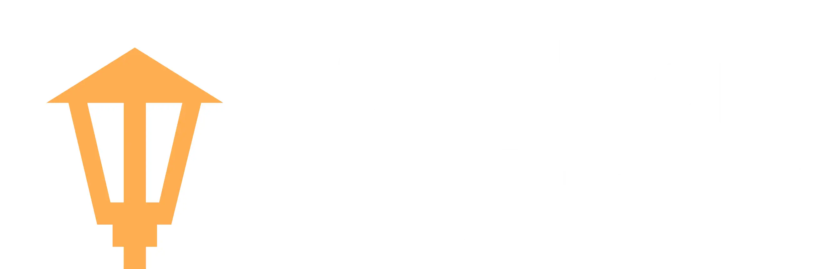 Logo featuring a minimalist yellow street lamp icon within a white circle, accompanied by the text “Outdoor Lights UK” in white, conveying simplicity and a focus on outdoor lighting solutions.