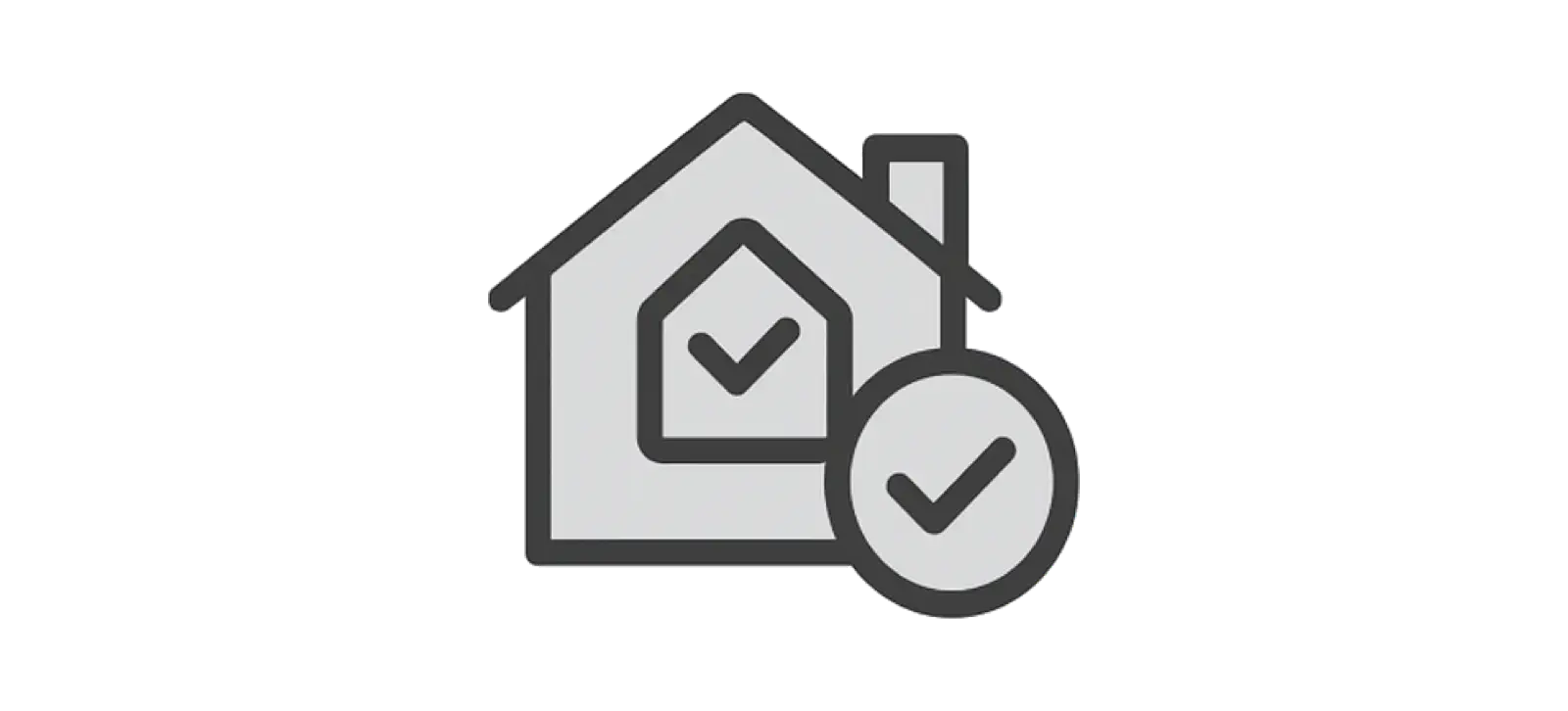 A house icon with check marks, representing the reliable year-round performance of solar lights.
