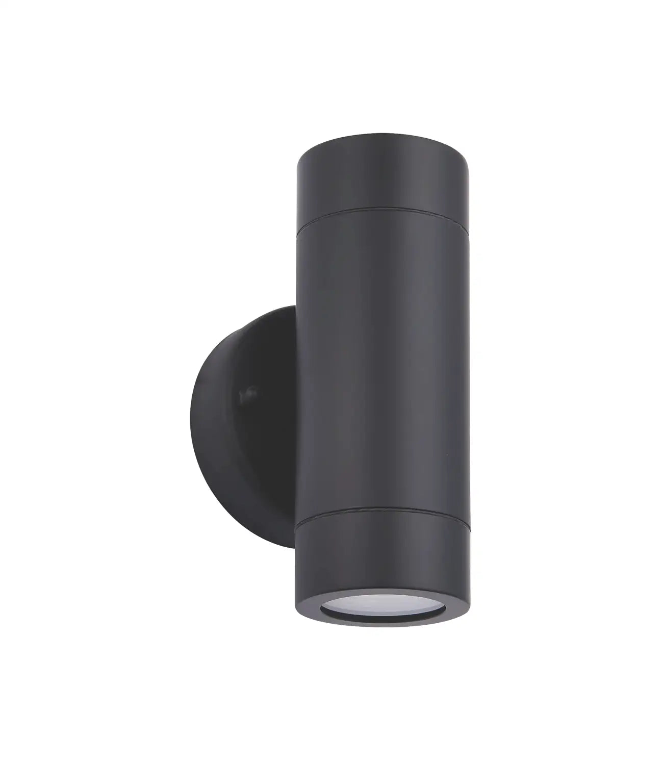 A sleek, stainless steel outdoor wall light with an up-and-down lighting design, ideal for modern exterior spaces.